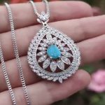 اویز-سنگ-فیروزه-گردنبند-زیبای-فیروزه-Pendant-turquoise-yesco725-